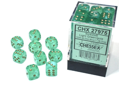 Cavola | Chessex D6 Dice 16mm (12 Dice) (Various Colors)