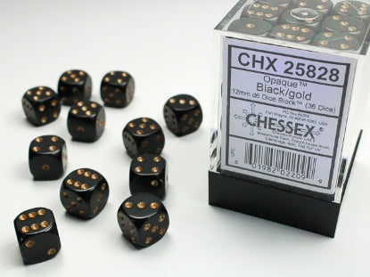 Cavola | Chessex D6 Dice 12mm (36 Dice) (Various Colors)