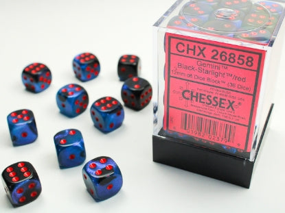 Cavola | Chessex D6 Dice 12mm (36 Dice) (Various Colors)